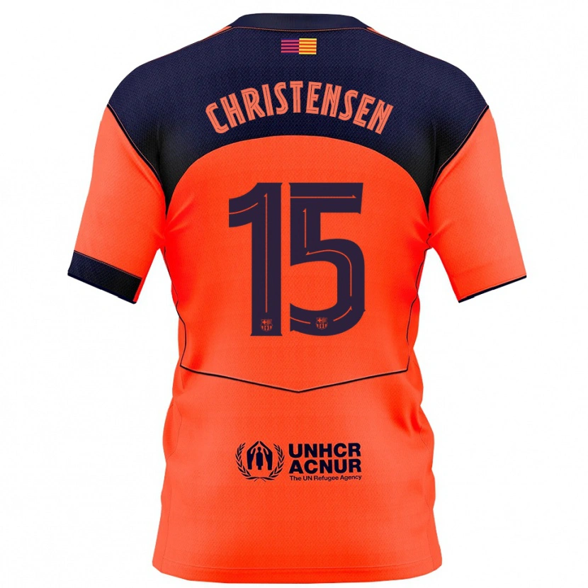 Danxen Men Andreas Christensen #15 Orange Navy Third Jersey 2025/26 T-Shirt