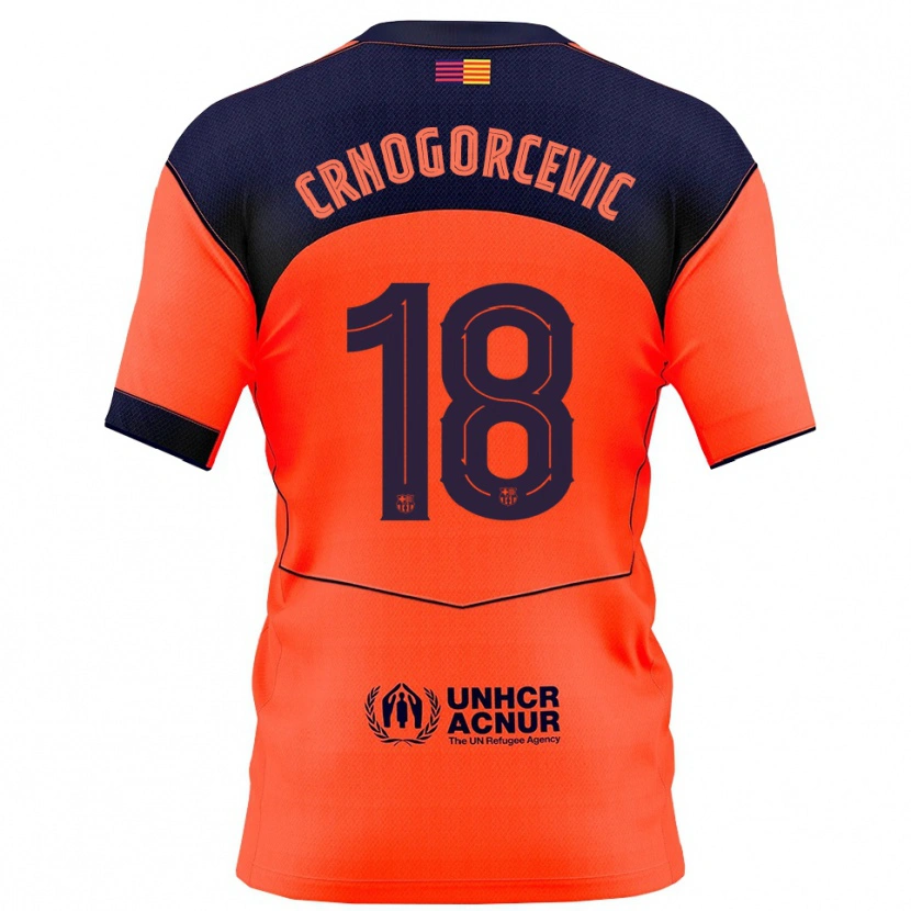 Danxen Men Ana-Maria Crnogorcevic #18 Orange Navy Third Jersey 2025/26 T-Shirt