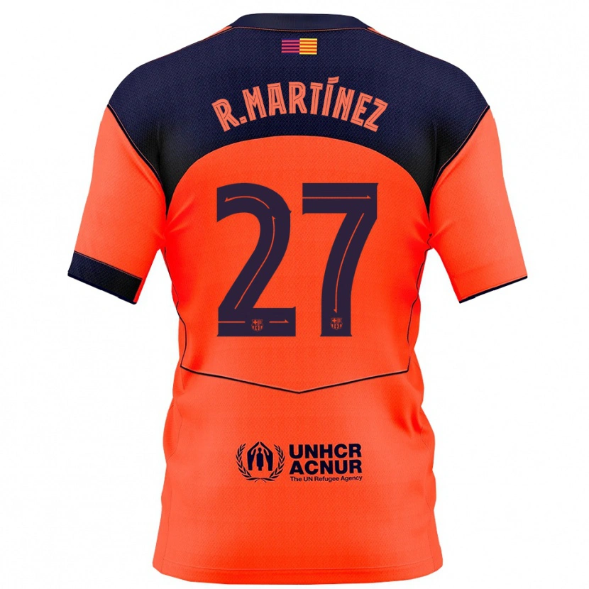 Danxen Men Roger Martínez #27 Orange Navy Third Jersey 2025/26 T-Shirt