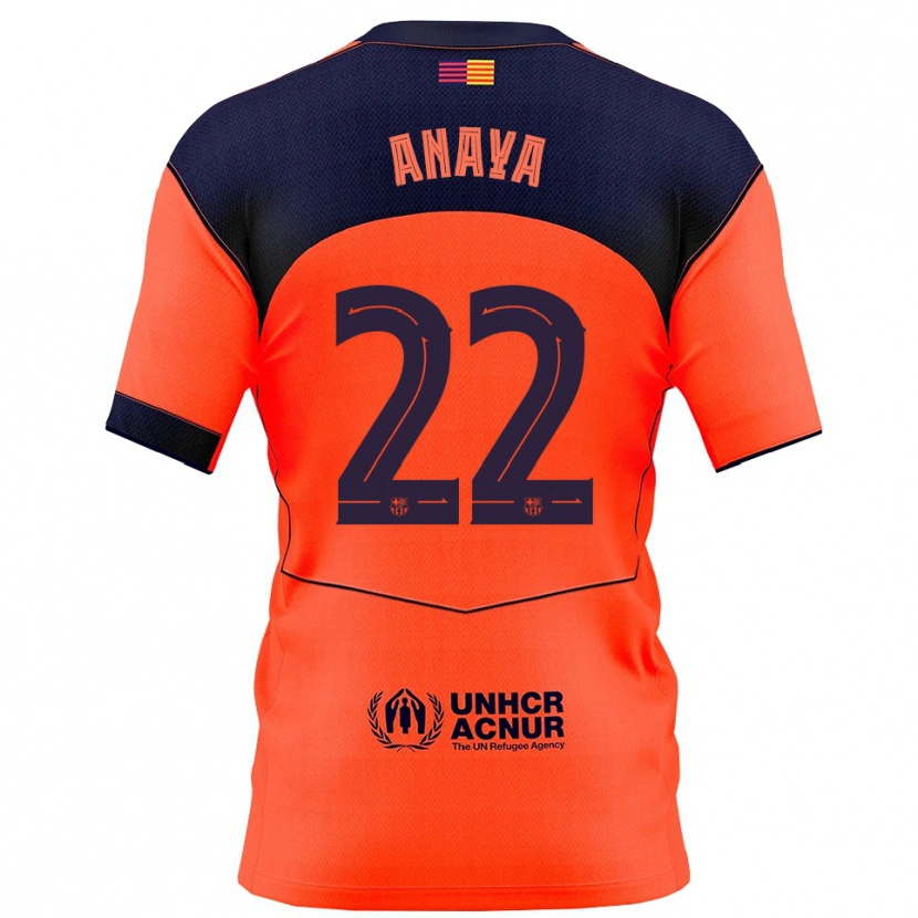 Danxen Men Joan Anaya #22 Orange Navy Third Jersey 2025/26 T-Shirt