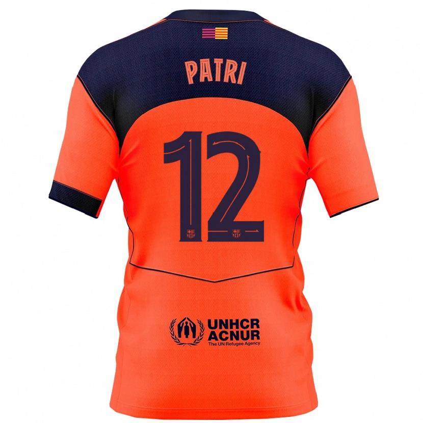 Danxen Men Patricia Guijarro #12 Orange Navy Third Jersey 2025/26 T-Shirt
