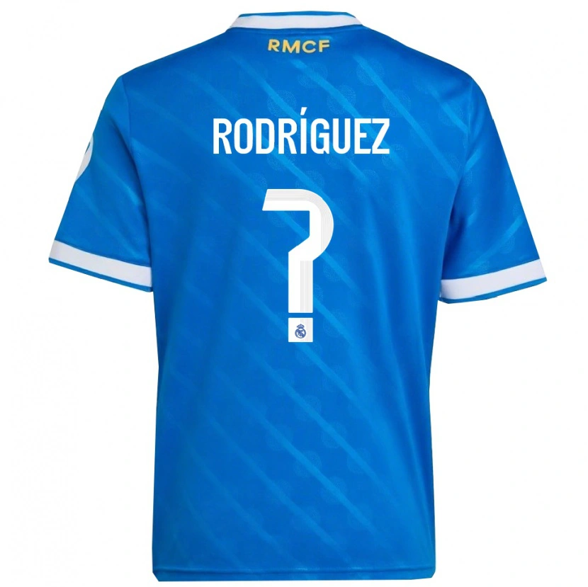 Danxen Men Álvaro Rodríguez #0 Blue  White Third Jersey 2025/26 T-Shirt