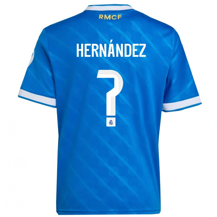 Danxen Men Enaitz Hernández #0 Blue  White Third Jersey 2025/26 T-Shirt