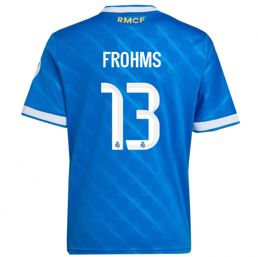 Danxen Men Merle Frohms #13 Blue  White Third Jersey 2025/26 T-Shirt