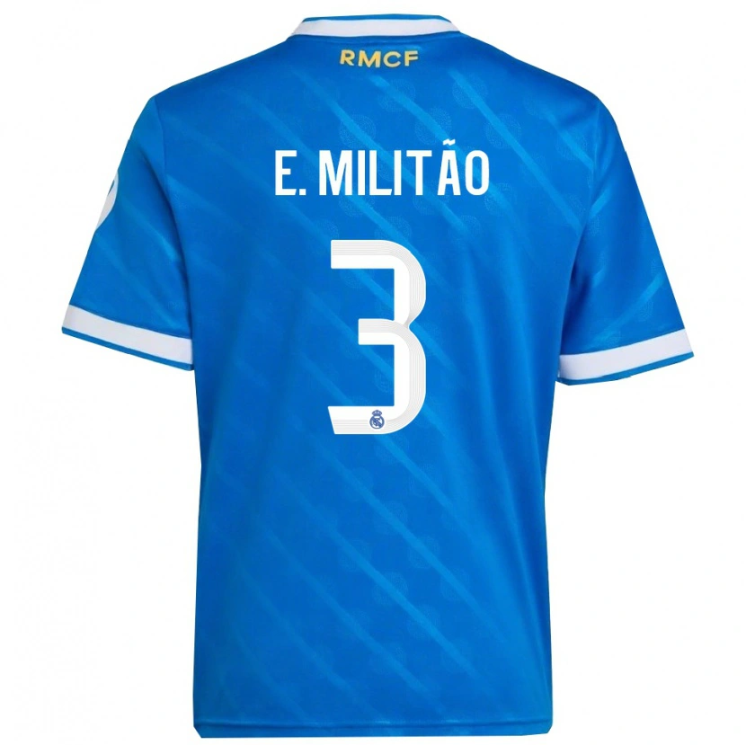 Danxen Men Éder Militão #3 Blue  White Third Jersey 2025/26 T-Shirt