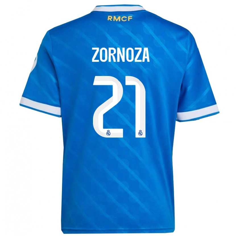 Danxen Men Claudia Zornoza #21 Blue  White Third Jersey 2025/26 T-Shirt