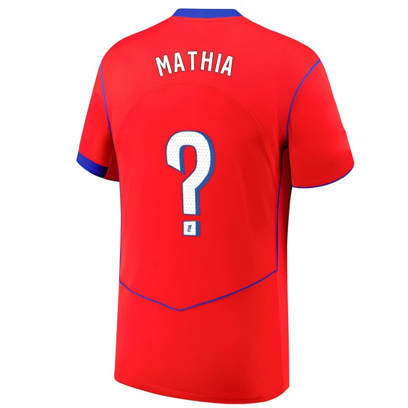 Danxen Men Olivier Mathia #0 Red Blue White Third Jersey 2025/26 T-Shirt