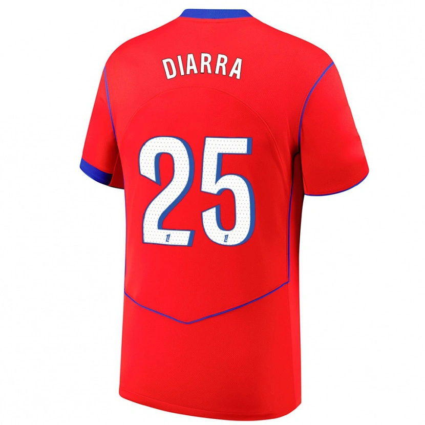 Danxen Men Agueissa Diarra #25 Red Blue White Third Jersey 2025/26 T-Shirt