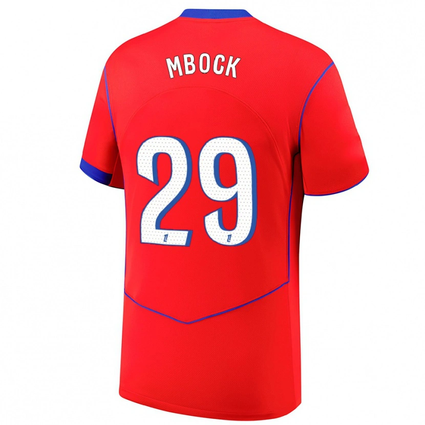Danxen Men Griedge Mbock #29 Red Blue White Third Jersey 2025/26 T-Shirt