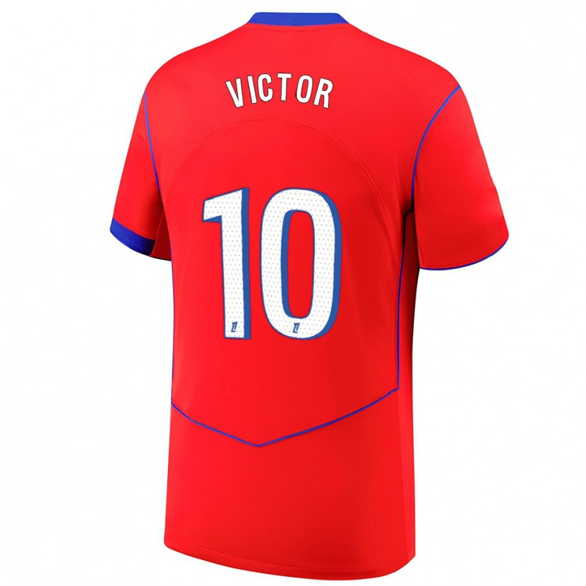 Danxen Men Ayrton Victor #10 Red Blue White Third Jersey 2025/26 T-Shirt