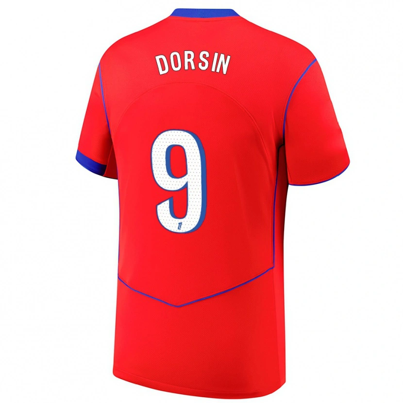 Danxen Men Frøya Dorsin #9 Red Blue White Third Jersey 2025/26 T-Shirt