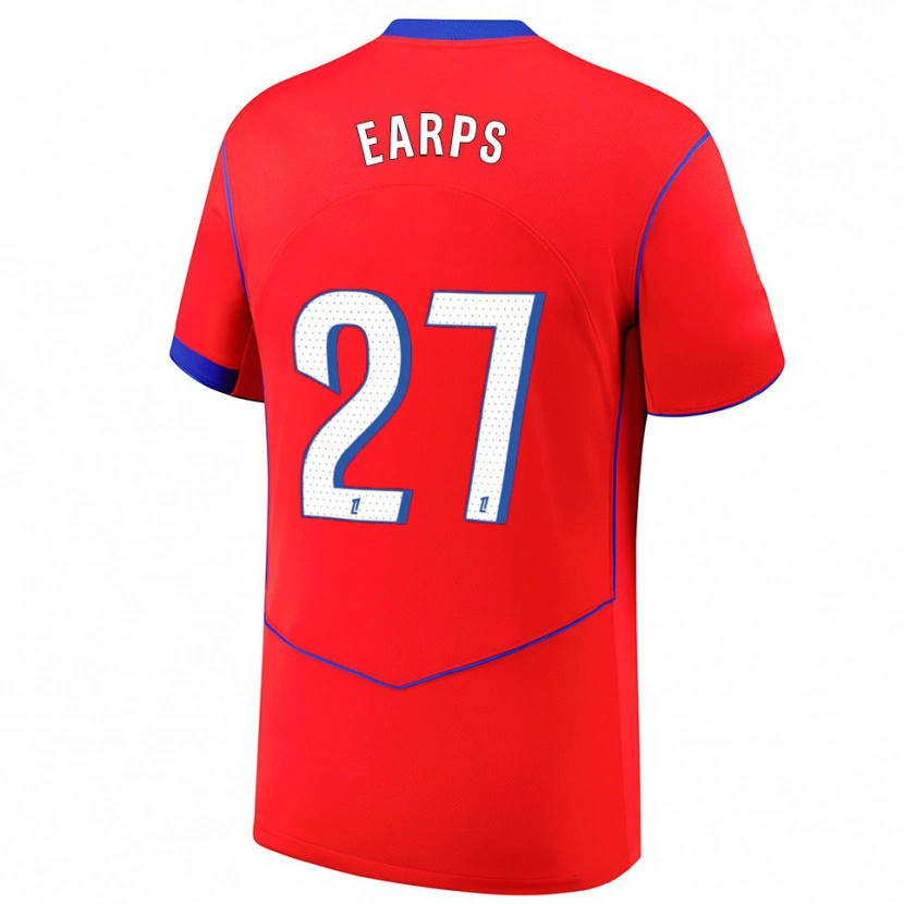 Danxen Men Mary Earps #27 Red Blue White Third Jersey 2025/26 T-Shirt