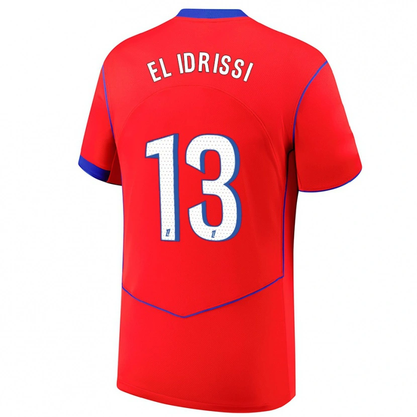 Danxen Men Mohamed-Amine El Idrissi #13 Red Blue White Third Jersey 2025/26 T-Shirt