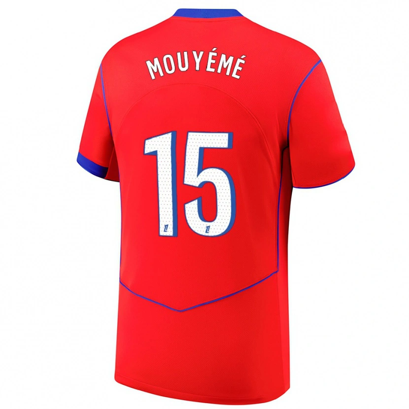 Danxen Men Théo Mouyémé #15 Red Blue White Third Jersey 2025/26 T-Shirt