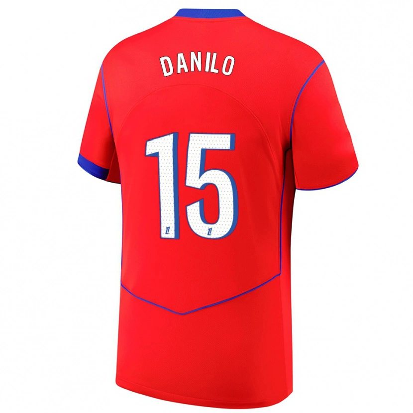 Danxen Men Danilo Pereira #15 Red Blue White Third Jersey 2025/26 T-Shirt
