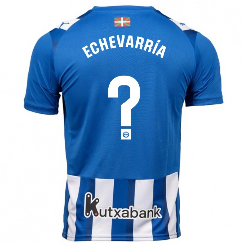 Danxen Women Iker Echevarría #0 Blue White Home Jersey 2025/26 T-Shirt