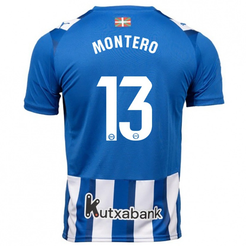 Danxen Women Rubén Montero #13 Blue White Home Jersey 2025/26 T-Shirt