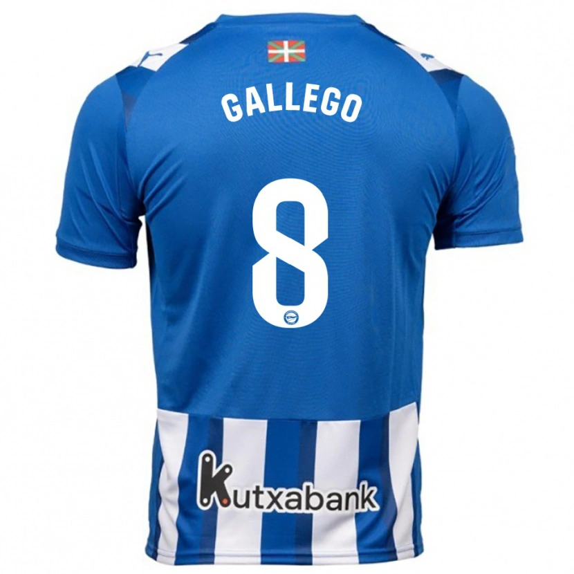 Danxen Women Óscar Gallego #8 Blue White Home Jersey 2025/26 T-Shirt