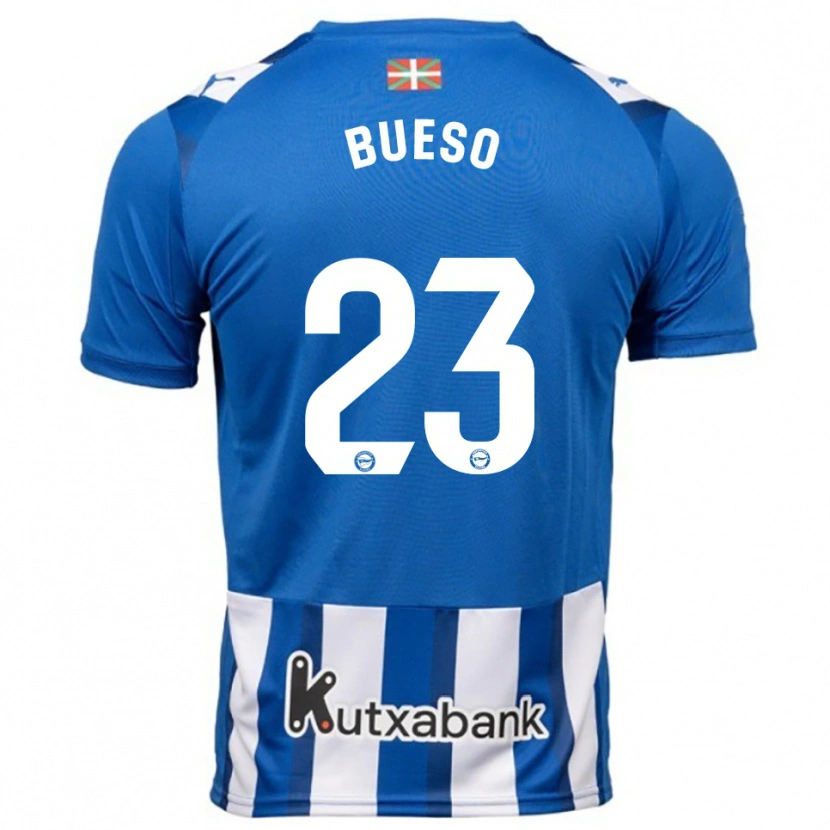 Danxen Women Alejandro Bueso #23 Blue White Home Jersey 2025/26 T-Shirt