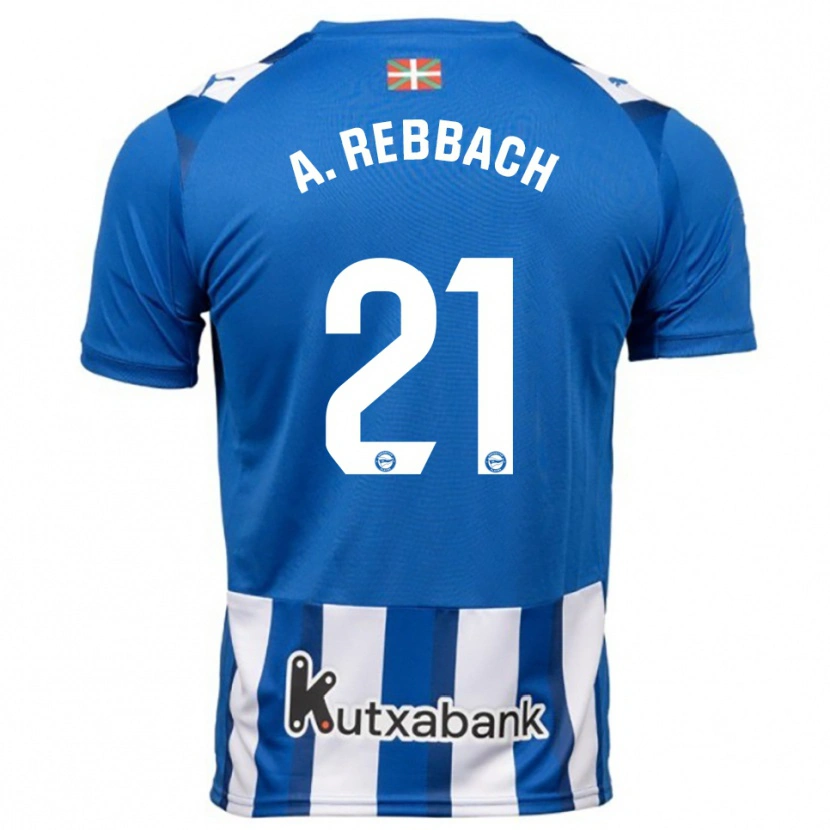 Danxen Women Abde Rebbach #21 Blue White Home Jersey 2025/26 T-Shirt