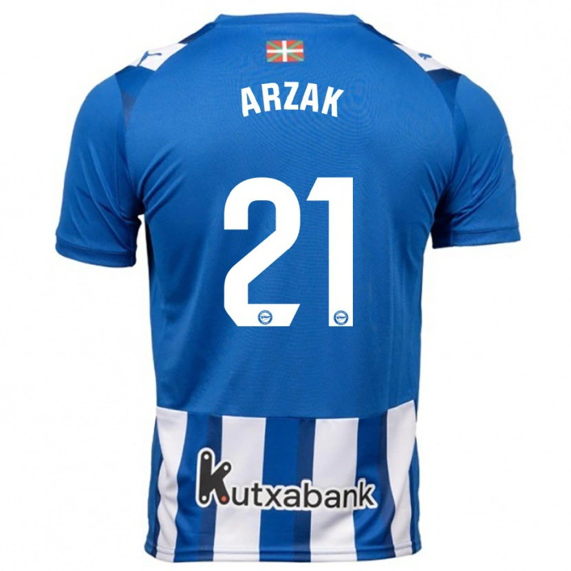 Danxen Women Andoni Arzak #21 Blue White Home Jersey 2025/26 T-Shirt
