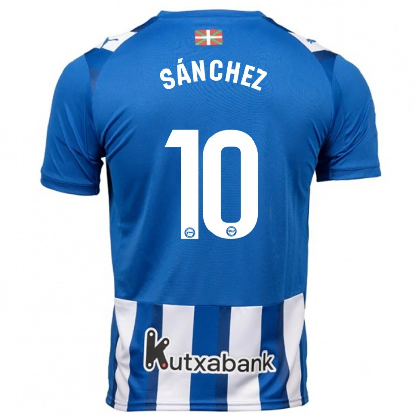 Danxen Women Ander Sánchez #10 Blue White Home Jersey 2025/26 T-Shirt