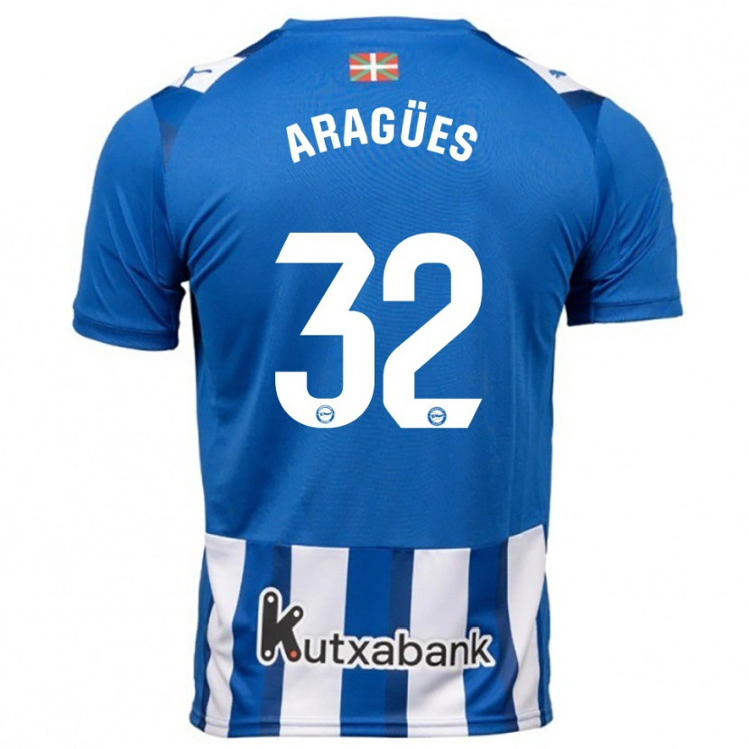 Danxen Women Chema Aragües #32 Blue White Home Jersey 2025/26 T-Shirt
