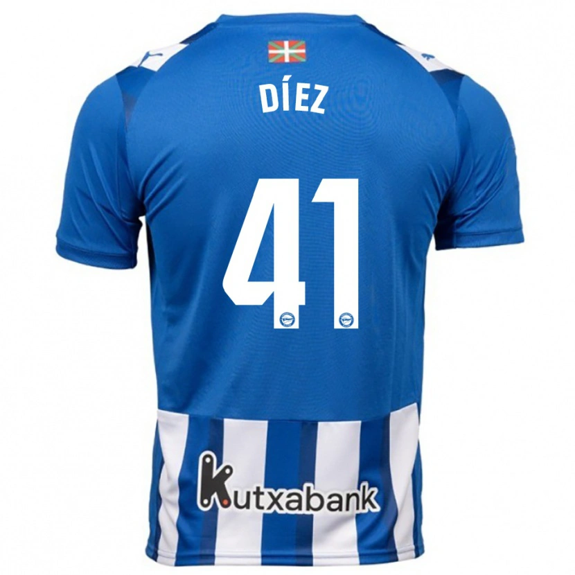Danxen Women Victor Díez #41 Blue White Home Jersey 2025/26 T-Shirt