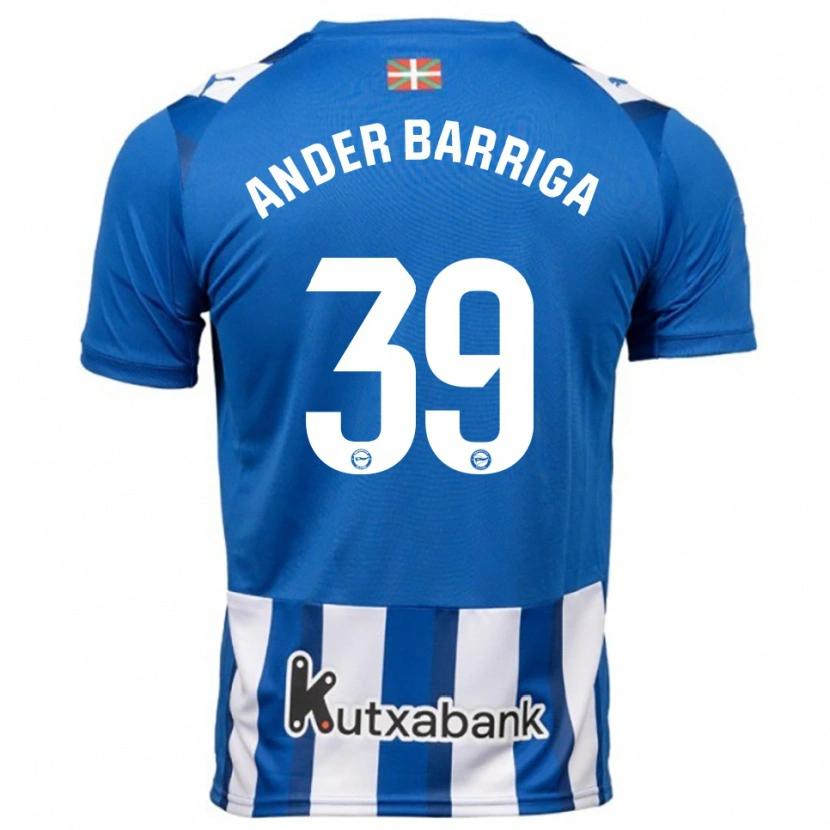 Danxen Women Jon Ander Barriga #39 Blue White Home Jersey 2025/26 T-Shirt