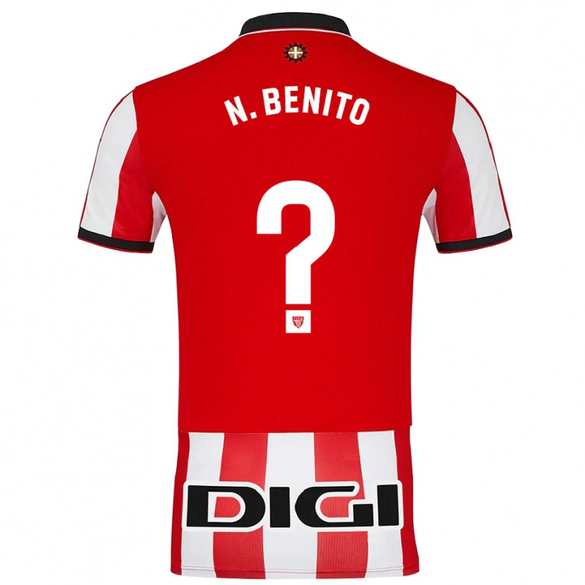 Danxen Women Nerea Benito Zaldibar #0 Red White Home Jersey 2025/26 T-Shirt