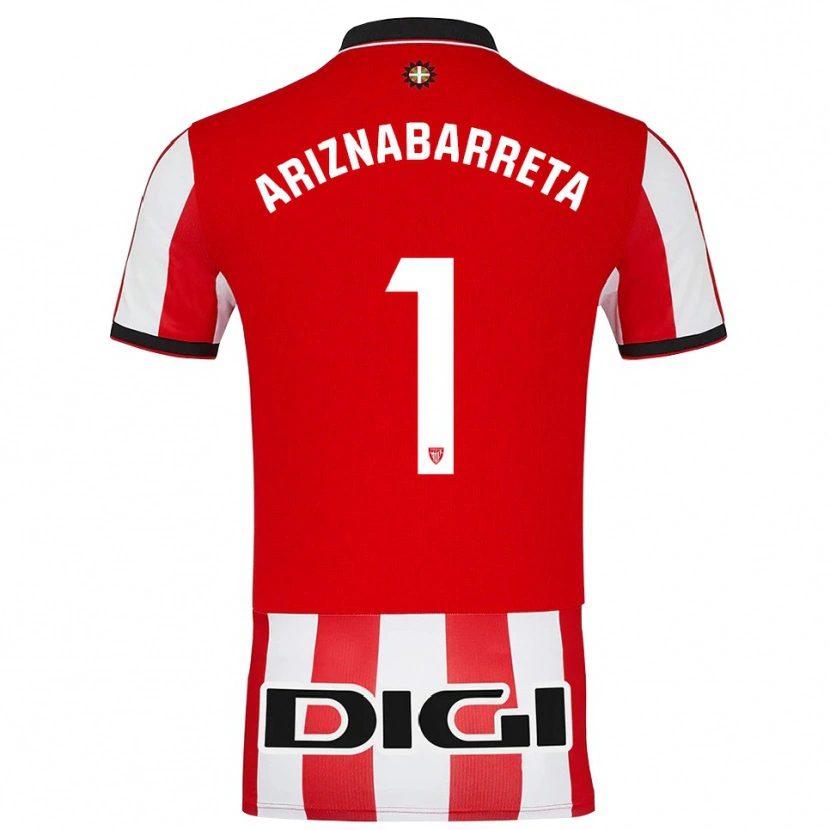 Danxen Women Oier Ariznabarreta #1 Red White Home Jersey 2025/26 T-Shirt