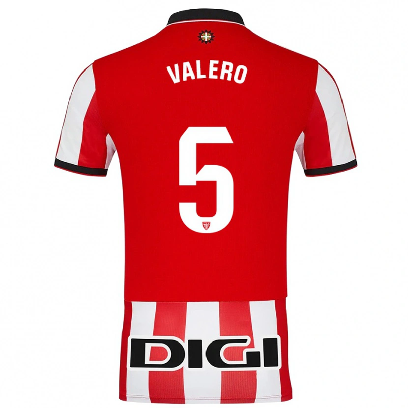 Danxen Women Maite Valero Elía #5 Red White Home Jersey 2025/26 T-Shirt