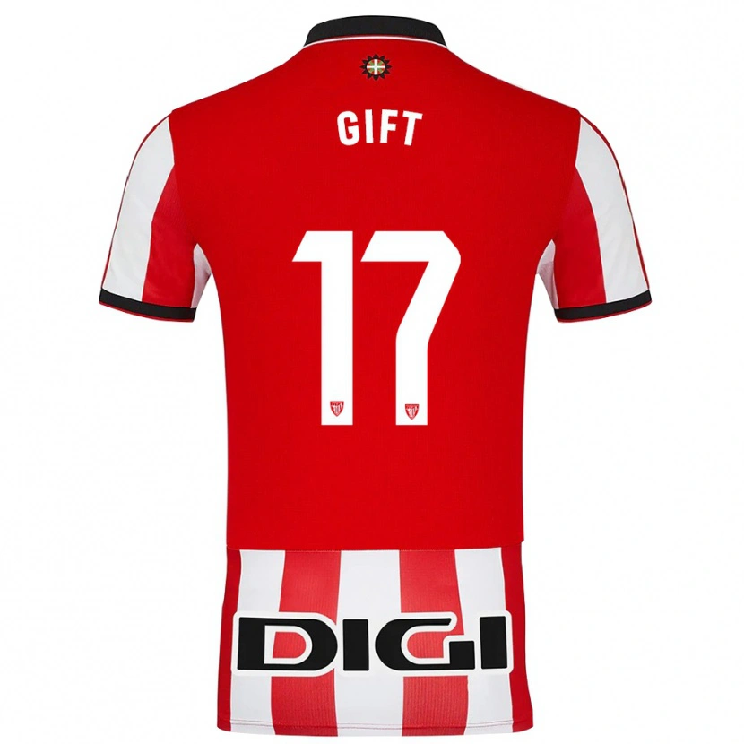 Danxen Women Elijah Gift #17 Red White Home Jersey 2025/26 T-Shirt