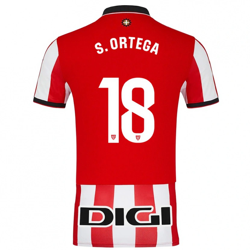 Danxen Women Sara Ortega Ruiz #18 Red White Home Jersey 2025/26 T-Shirt