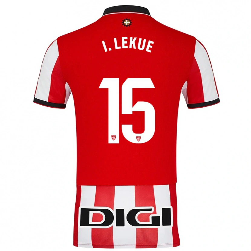Danxen Women Iñigo Lekue #15 Red White Home Jersey 2025/26 T-Shirt
