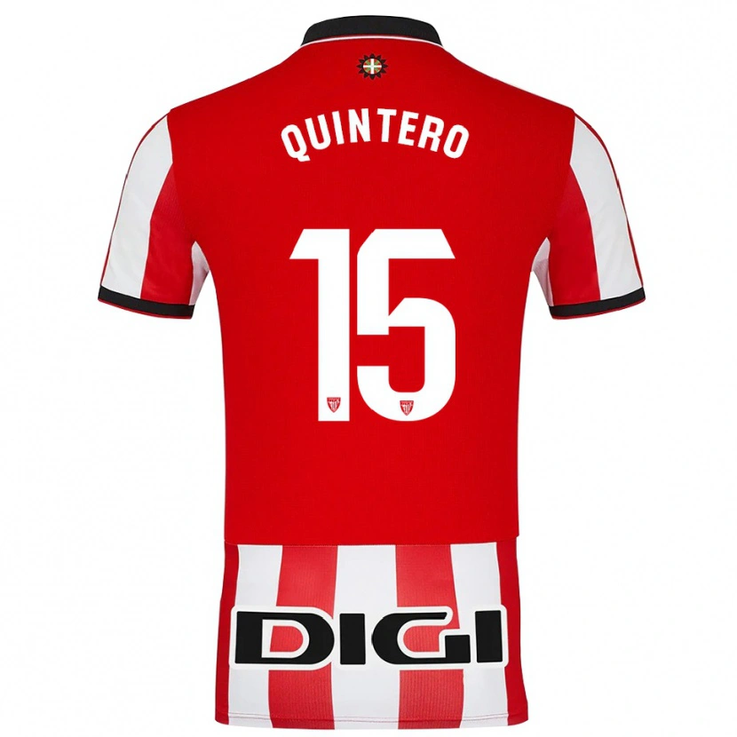 Danxen Women Iker Quintero #15 Red White Home Jersey 2025/26 T-Shirt