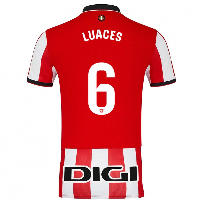 Danxen Women Iraitz Luaces #6 Red White Home Jersey 2025/26 T-Shirt