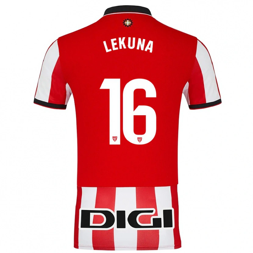 Danxen Women Adrián Lekuna #16 Red White Home Jersey 2025/26 T-Shirt