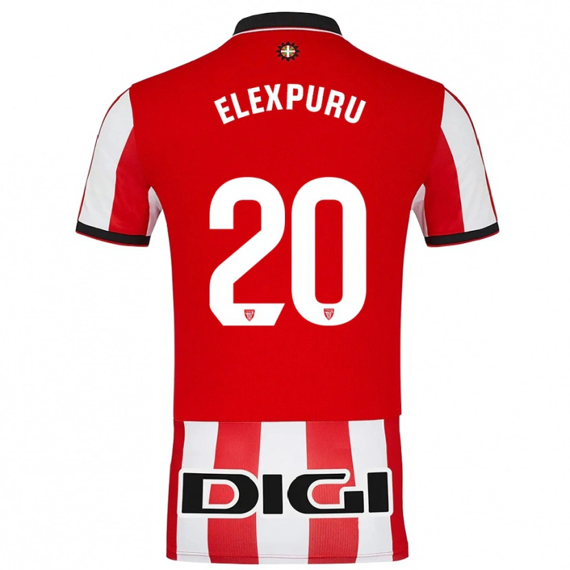 Danxen Women Ane Elexpuru Añorga #20 Red White Home Jersey 2025/26 T-Shirt