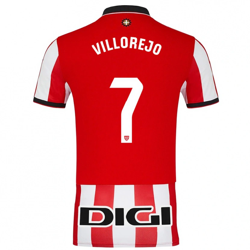Danxen Women Ardaitz Villorejo #7 Red White Home Jersey 2025/26 T-Shirt