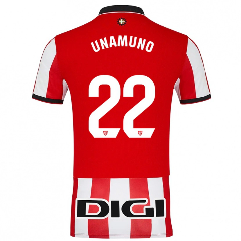 Danxen Women Oier Unamuno #22 Red White Home Jersey 2025/26 T-Shirt