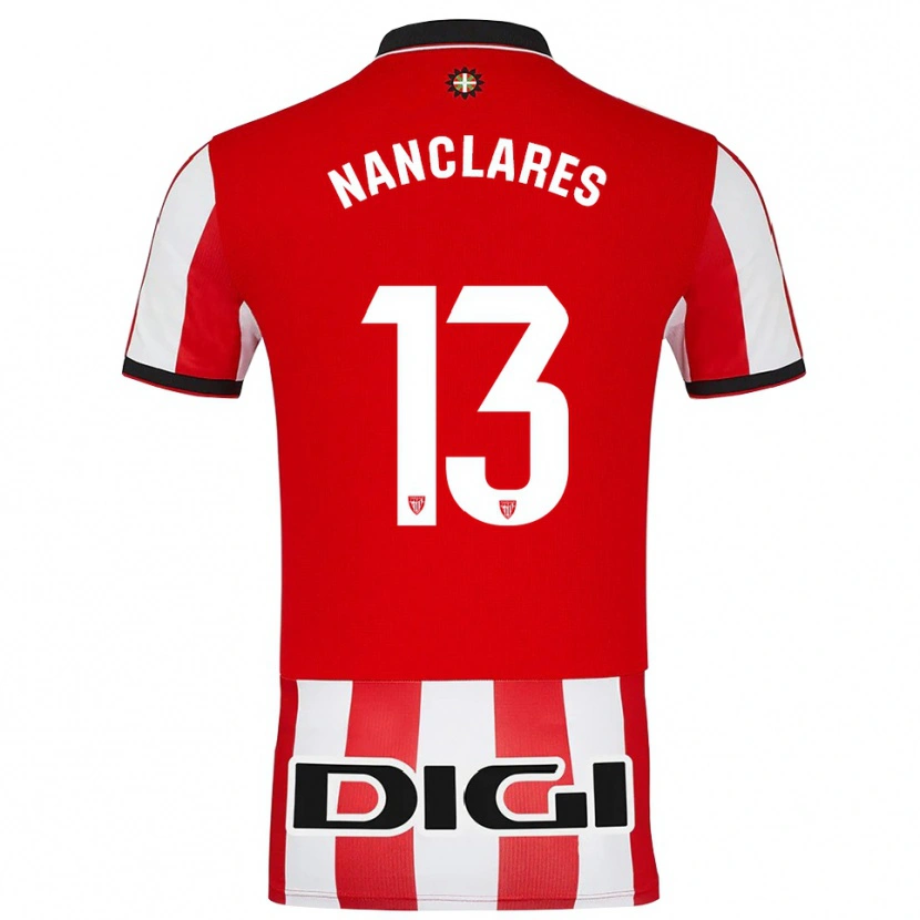 Danxen Women Adriana Nanclares Romero #13 Red White Home Jersey 2025/26 T-Shirt
