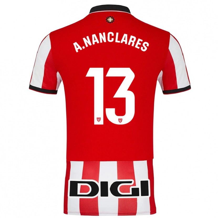 Danxen Women Adriana Nanclares #13 Red White Home Jersey 2025/26 T-Shirt