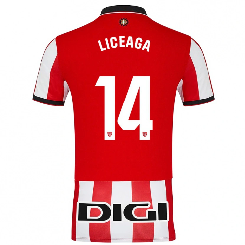 Danxen Women Urko Liceaga #14 Red White Home Jersey 2025/26 T-Shirt
