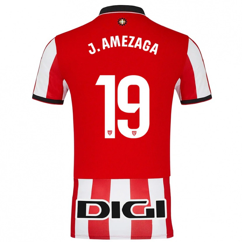 Danxen Women Jone Amezaga Martínez #19 Red White Home Jersey 2025/26 T-Shirt