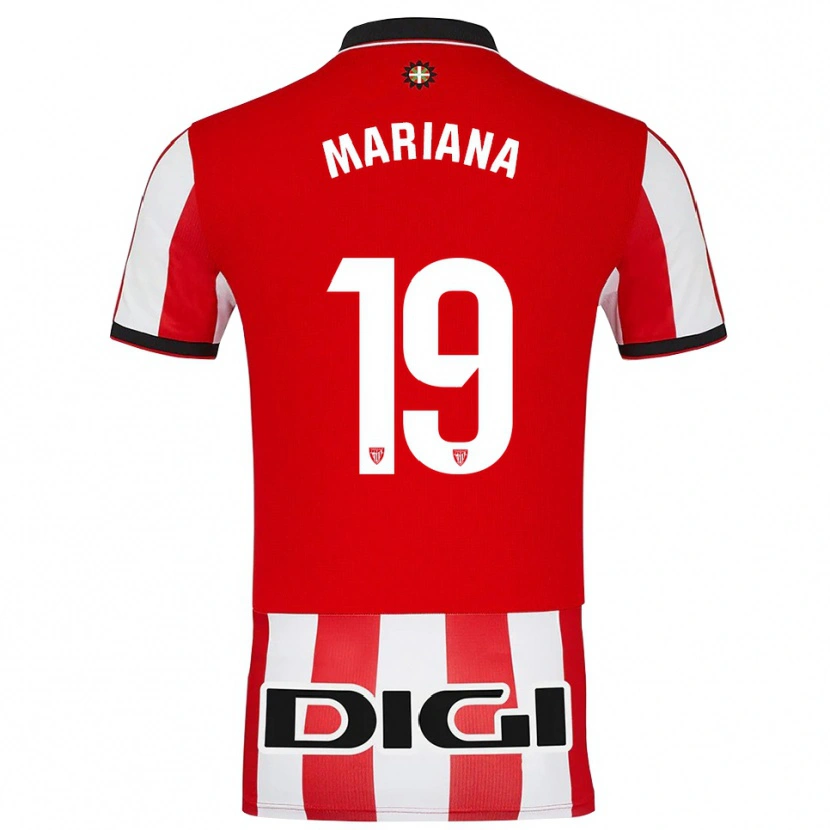 Danxen Women Mariana #19 Red White Home Jersey 2025/26 T-Shirt