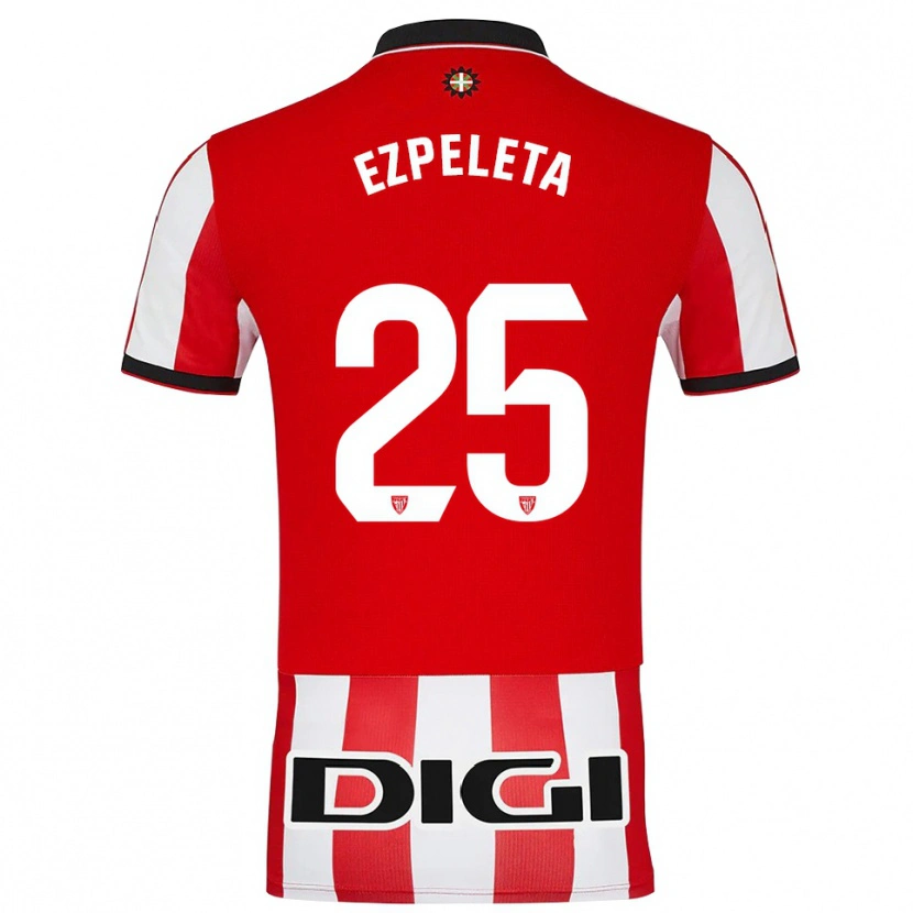 Danxen Women Ander Ezpeleta #25 Red White Home Jersey 2025/26 T-Shirt