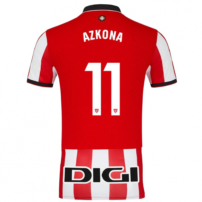 Danxen Women Ane Azkona Fuente #11 Red White Home Jersey 2025/26 T-Shirt