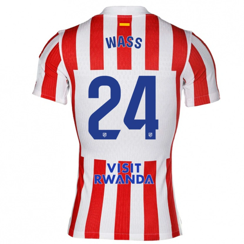 Danxen Women Daniel Wass #24 Red White Home Jersey 2025/26 T-Shirt