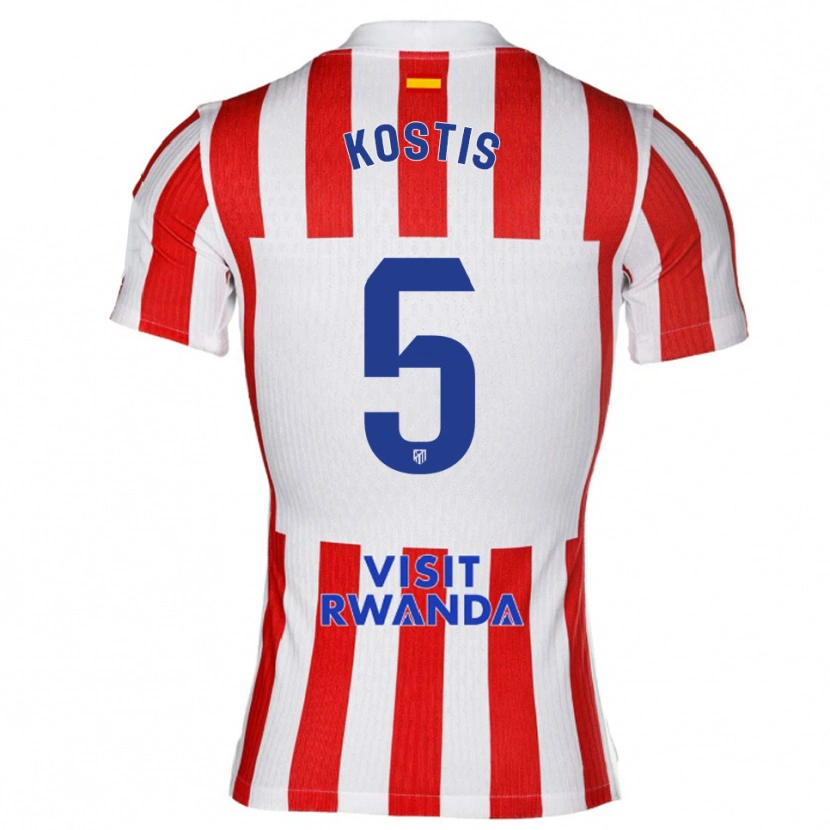 Danxen Women Ilias Kostis #5 Red White Home Jersey 2025/26 T-Shirt